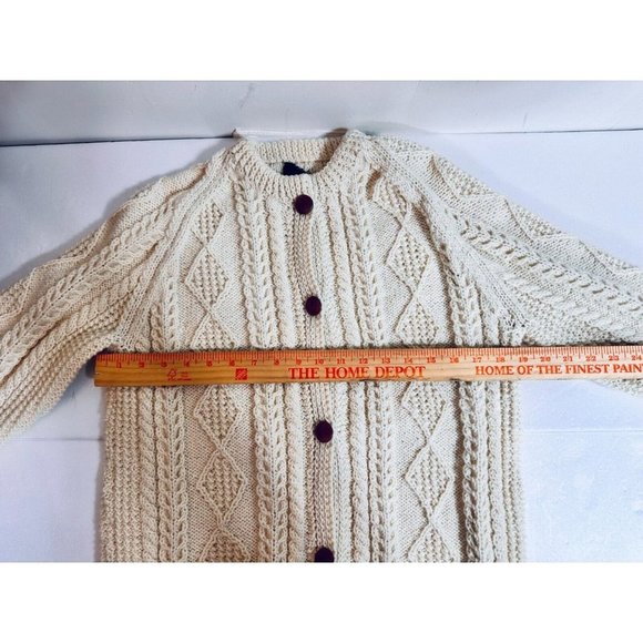 VTG, Women's Abercrombie and Fitch Rare  Handknit 100% Wool Cable  Size S-M #981 - Picture 9 of 16